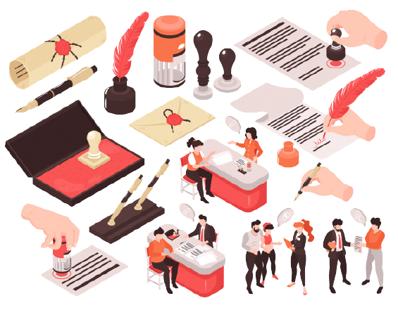 services-notaire-isometrique-ensemble-images-isolees-personnages-humains-pensaient-bulles-mains-stylos_1284-32165-removebg-preview